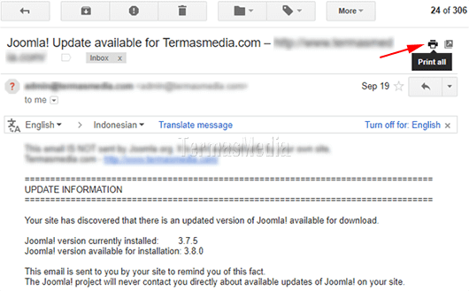 Membuka pesan GMail dalam tampilan penuh