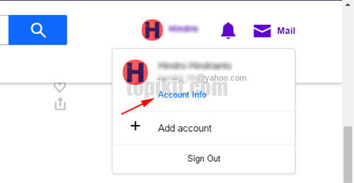 Menambahkan mengubah gambar foto profil akun yahoo