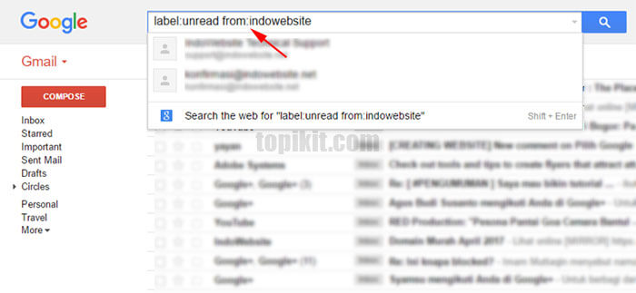 Menampilkan semua email Gmail yang belum dibaca