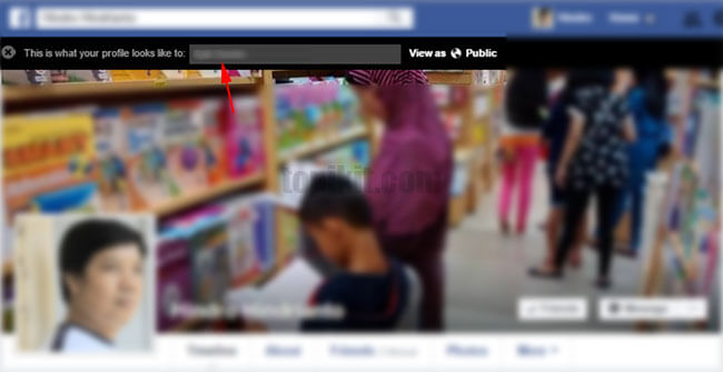 Melihat halaman tampilan Facebook sebagai orang lain