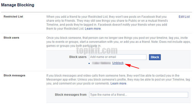 Cara memblokir atau membuka blokir seseorang di Facebook