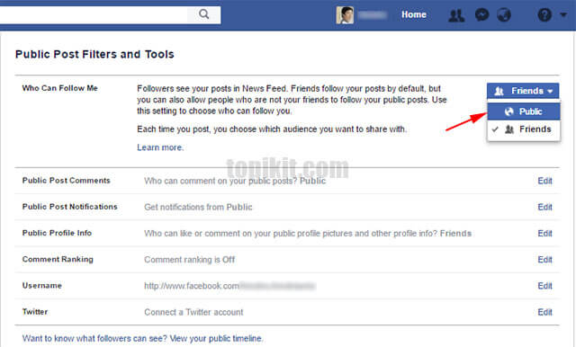Perbedaan friends dan followers cara mengaktifkan tombol Follow di Facebook